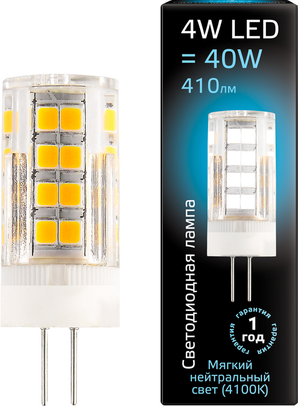 Лампа світлодіодна Gauss (4627136273113) 4Вт, G4, 4100K